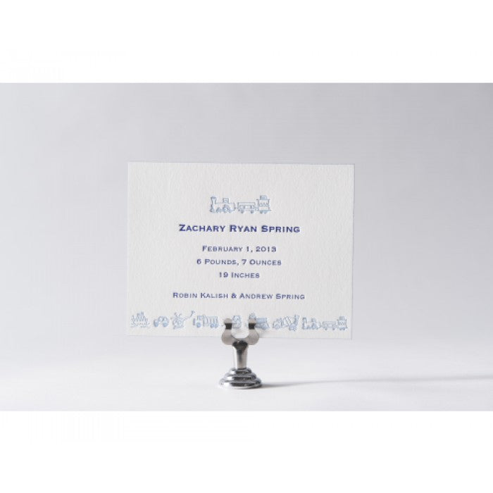 letterpress baby announcement - zachary