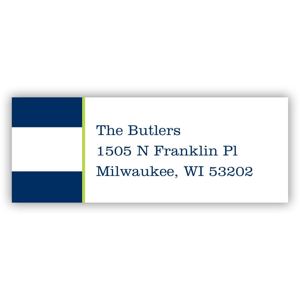 boatman geller awning stripe navy address labels