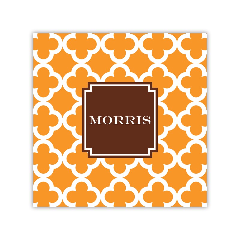 bristol tile tangerine square paper coaster set of 50