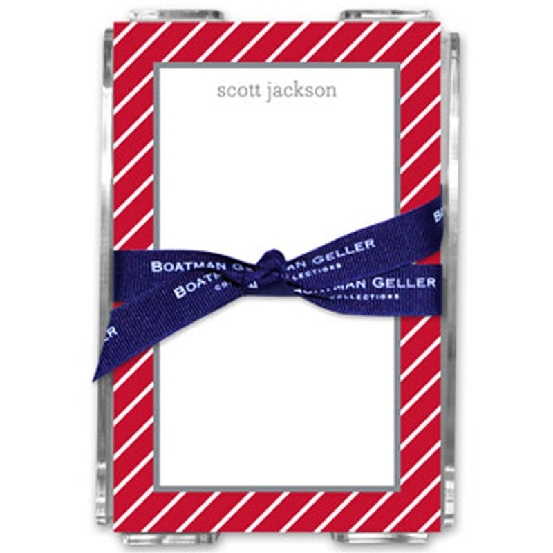 boatman geller kent stripe cherry note sheets in acrylic