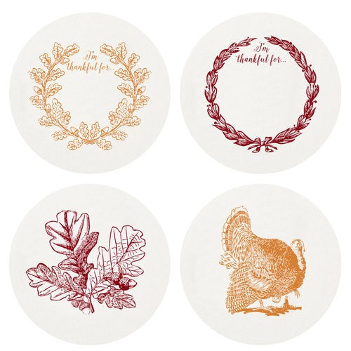 Letterpressed Thankful Coasters