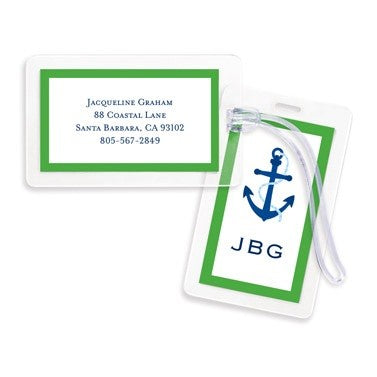boatman geller icon anchor with border bag tags