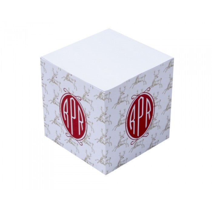 reindeer sticky note cube