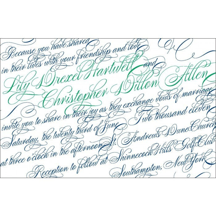 lily & dillon wedding invitation card