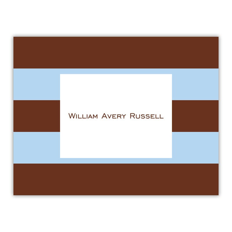 boatman geller rugby blue & brown foldover note