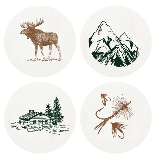 Letterpressed Outdoors Coasters