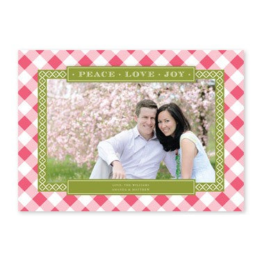 boatman geller buffalo check rose & olive photocard