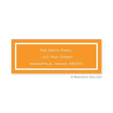 boatman geller classic tangerine address labels