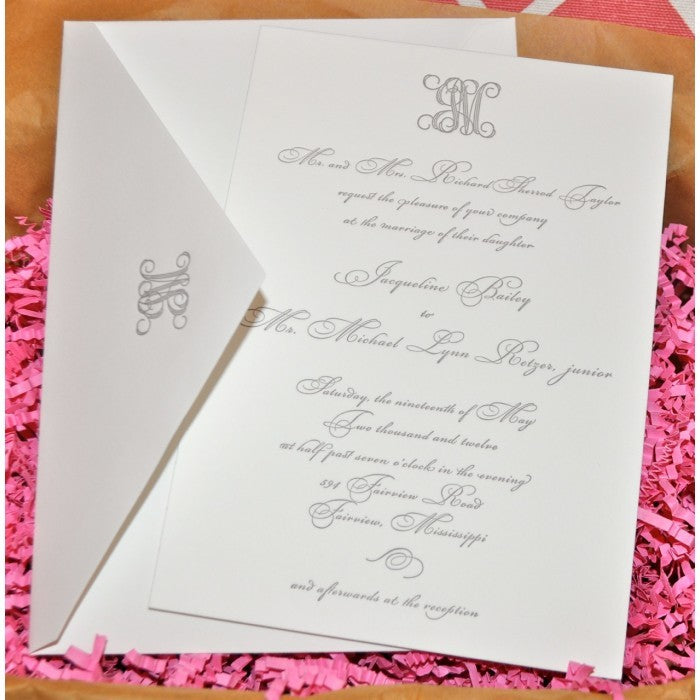 jackie & mike wedding invitation card