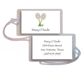 personalized luggage tags tennis pro
