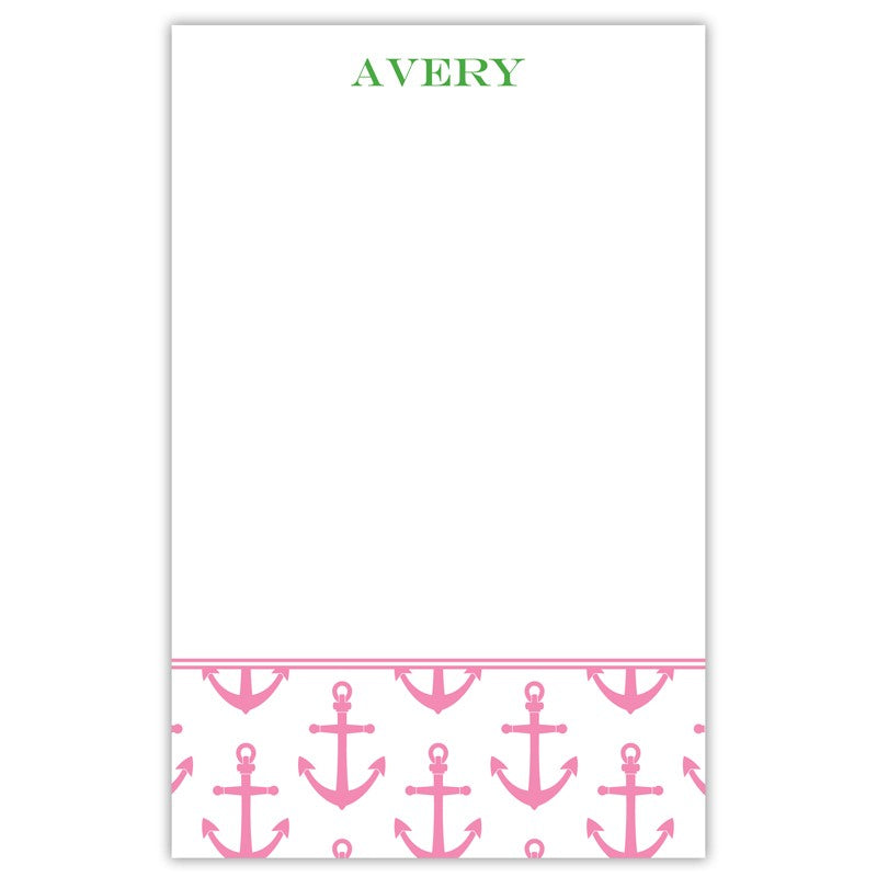 boatman geller anchors pink notepad