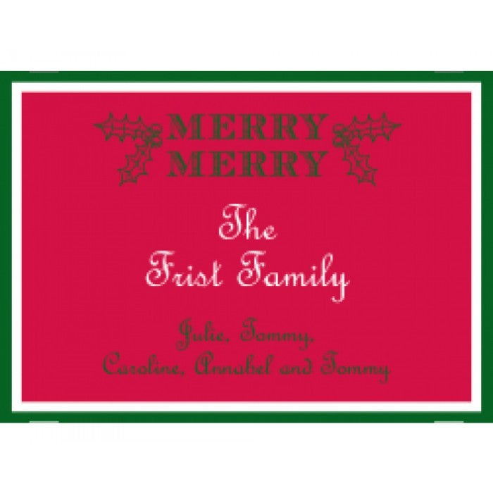 red holly holiday gift enclosures