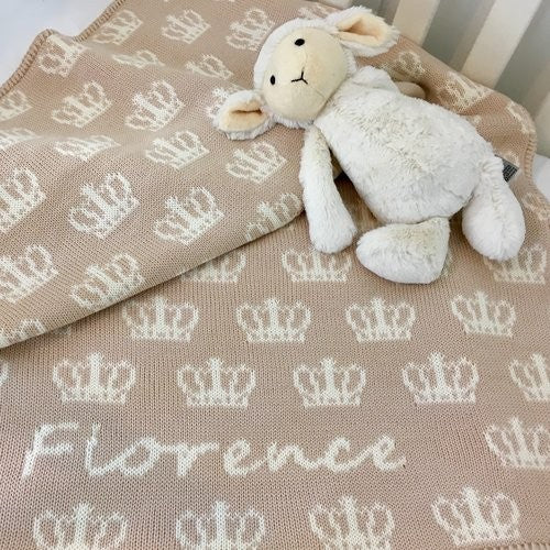 princess crown baby blanket (several colors available)