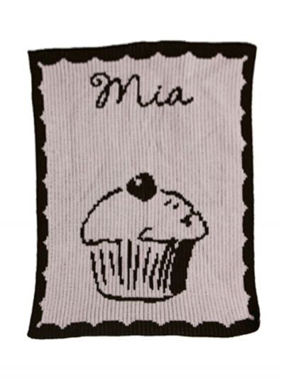 personalized full blanket with cupcake