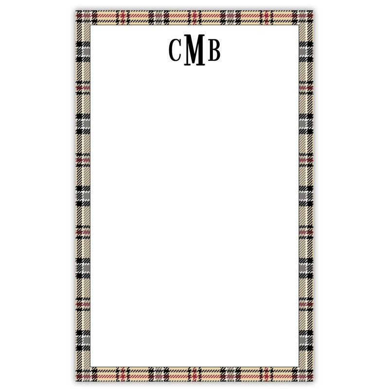 boatman geller town plaid notepad