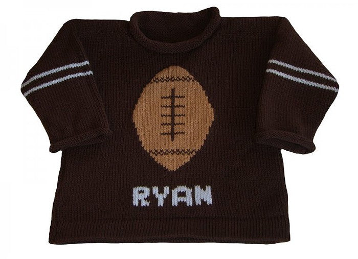 personalized football pullover sweater