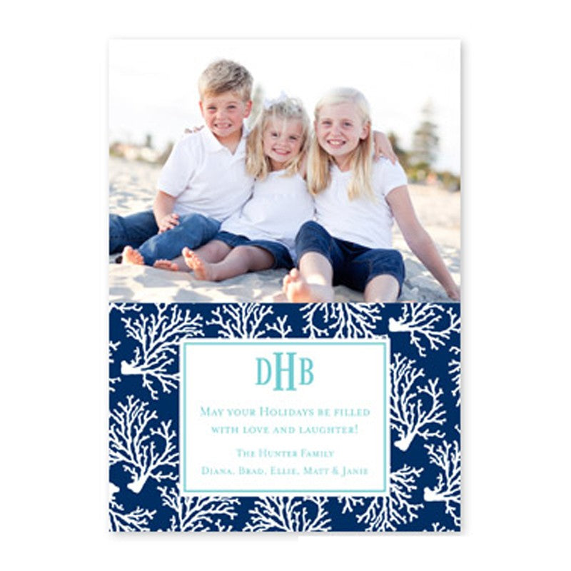 boatman geller coral repeat navy photocard
