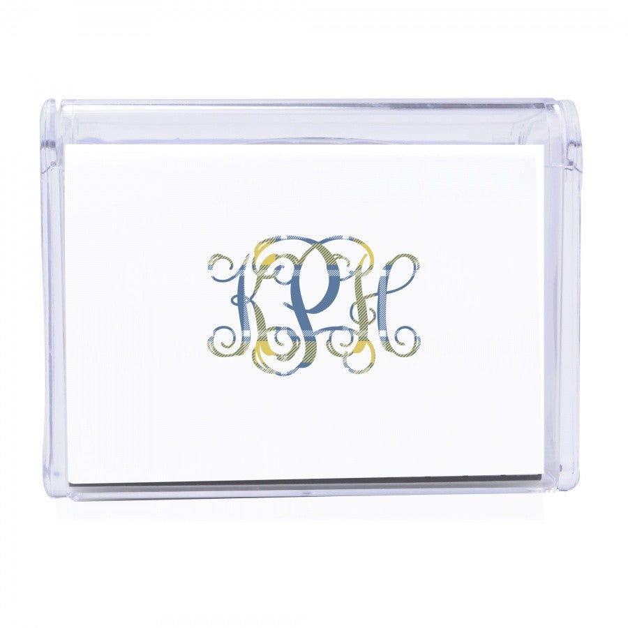 Plaid Monogram Note Box4