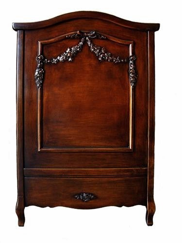 french panel crib antique (french walnut)