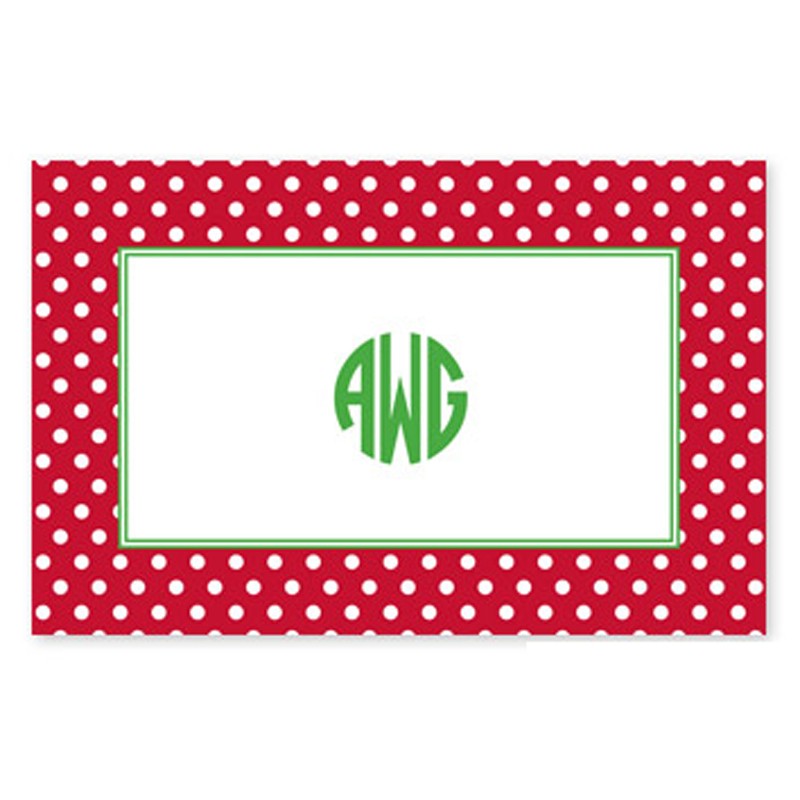 boatman geller polka dot red disposable placemats