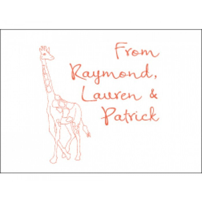 children's gift enclosures - giraffe