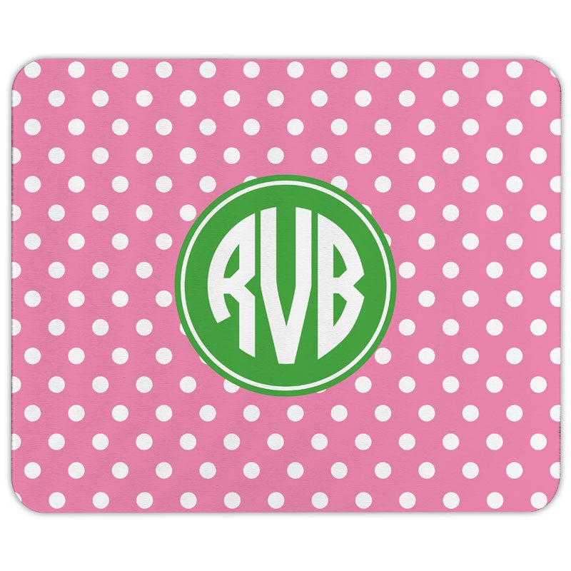 boatman geller polka dot bubblegum mouse pad