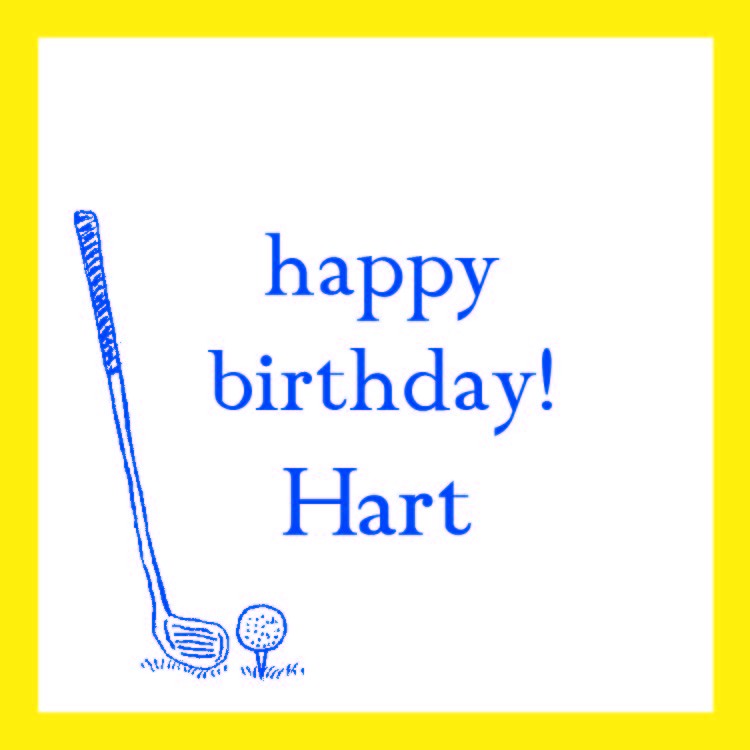golf birthday children's gift sticker
