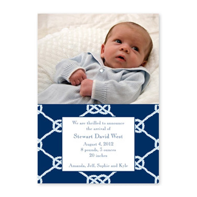 boatman geller nautical knot navy photocard