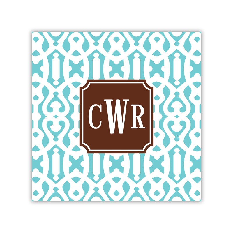 cameron teal square paper coaster set of 50