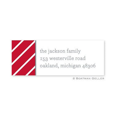 boatman geller kent stripe cherry address labels