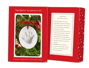 handprint ornament snowball box
