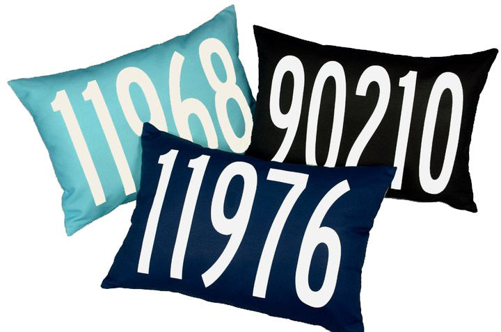 custom zip code pillows
