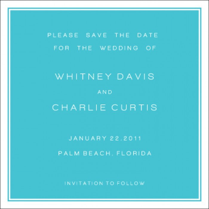 whitney & charles save the date card