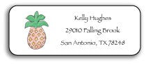 personalized address labels pineapple