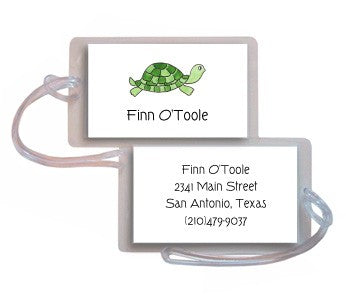 personalized luggage tags tiny turtle tag
