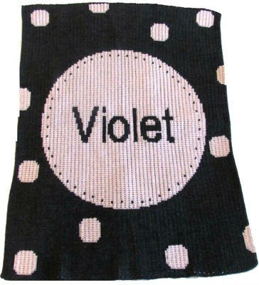 perforated circle and polka dots