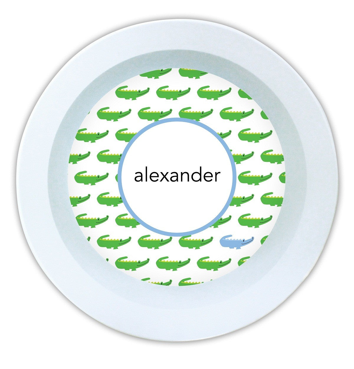 boatman geller alligator repeat blue melamine bowl