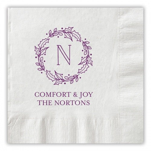 Initial Wreath Napkins