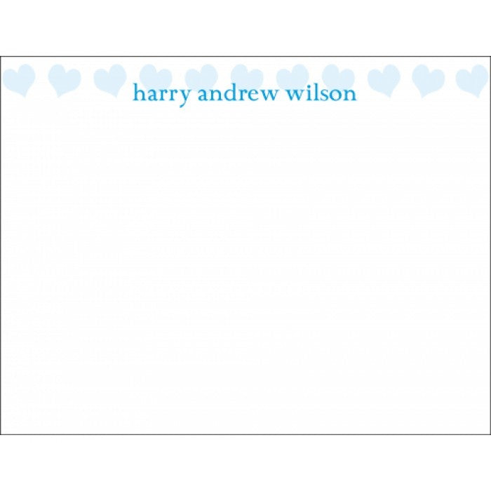 happy heart blue baby stationery