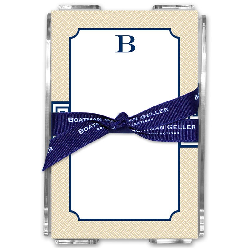 boatman geller greek key band navy acrylic note sheets