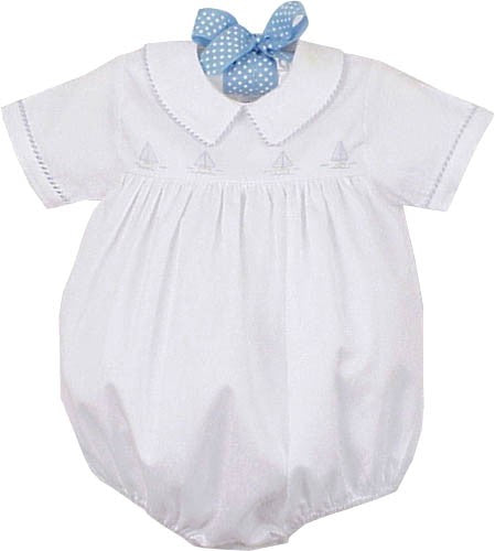 pique bubble with sailboat embroidery