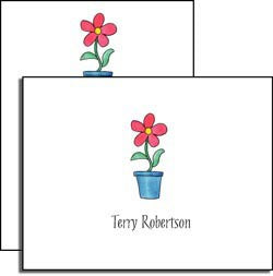 personalized everyday notes blooming red