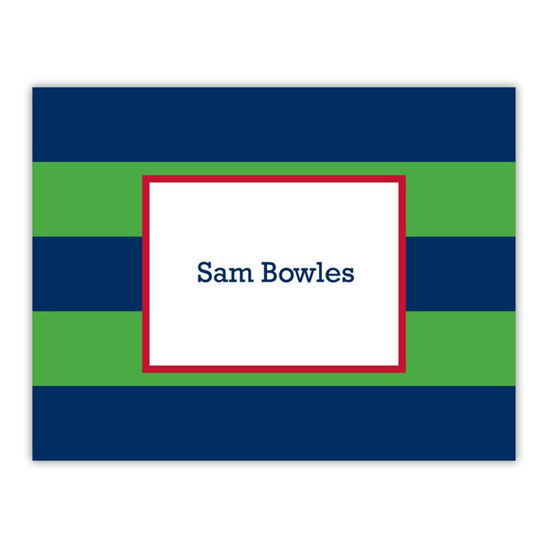 boatman geller rugby navy & kelly foldover note
