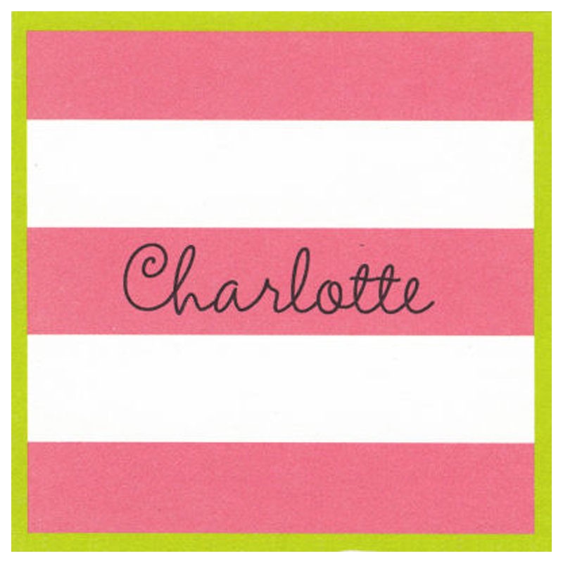 boatman geller rugby dark pink/lime border sticker