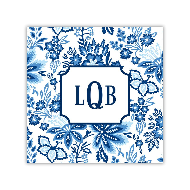 classic floral blue coaster square paper coaster set of 50