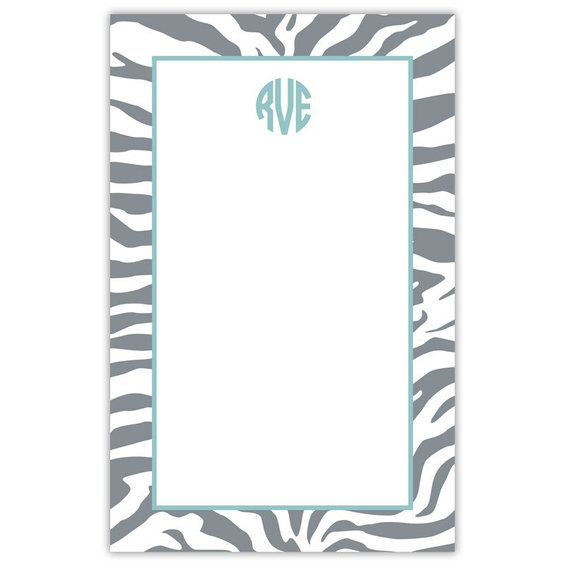 boatman geller zebra gray notepad