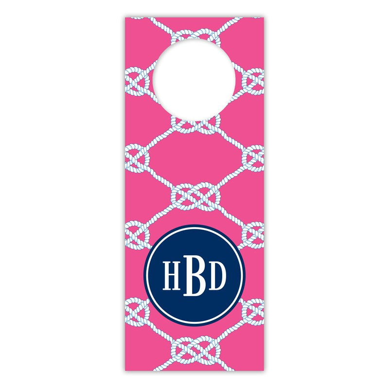 boatman geller nautical knot raspberry wine tags