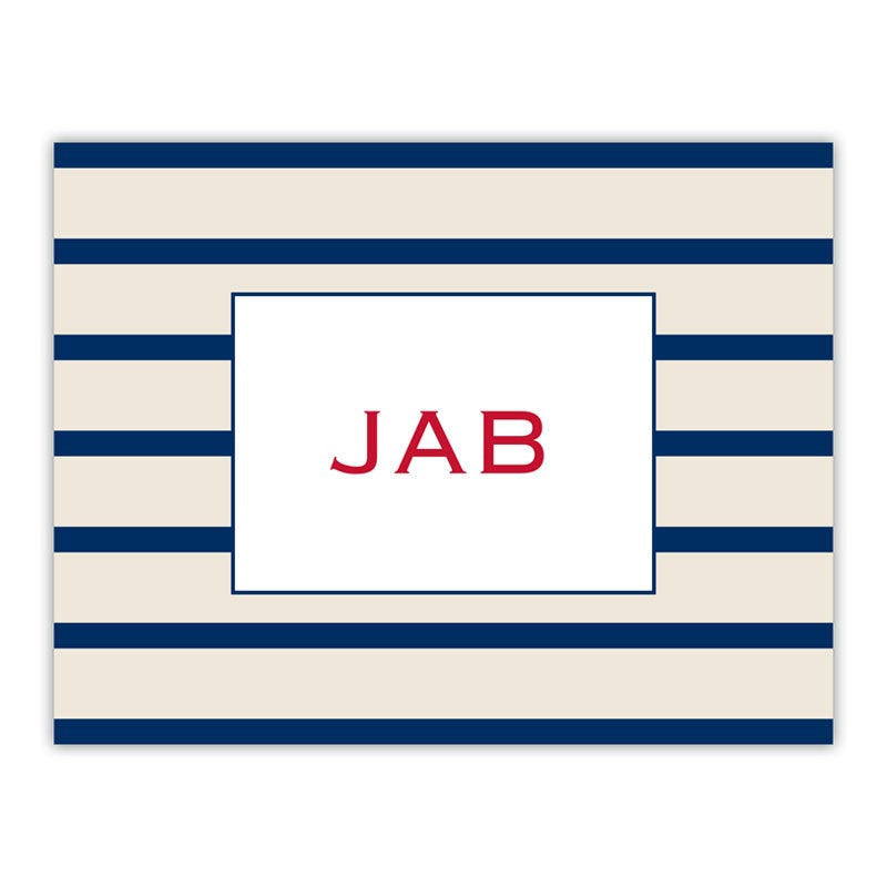 boatman geller nautical stripe foldover note