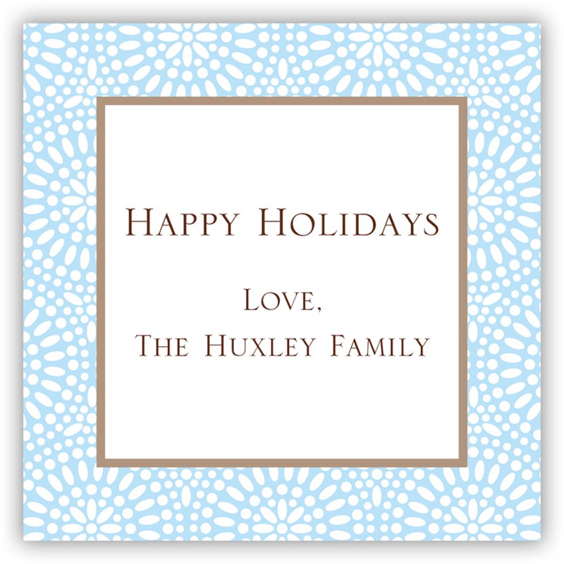 boatman geller bursts blue square sticker