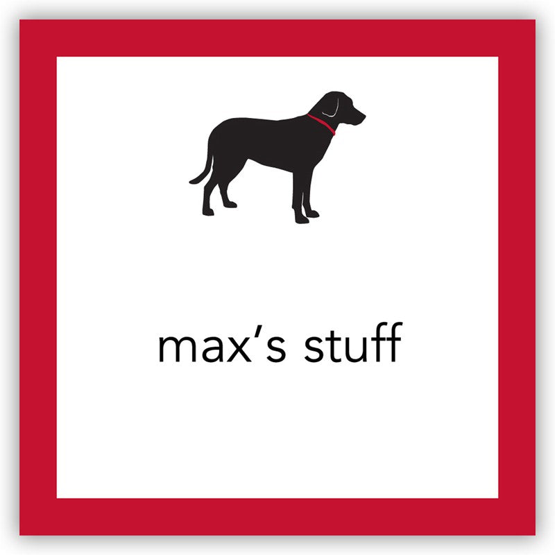 boatman geller lab black square sticker
